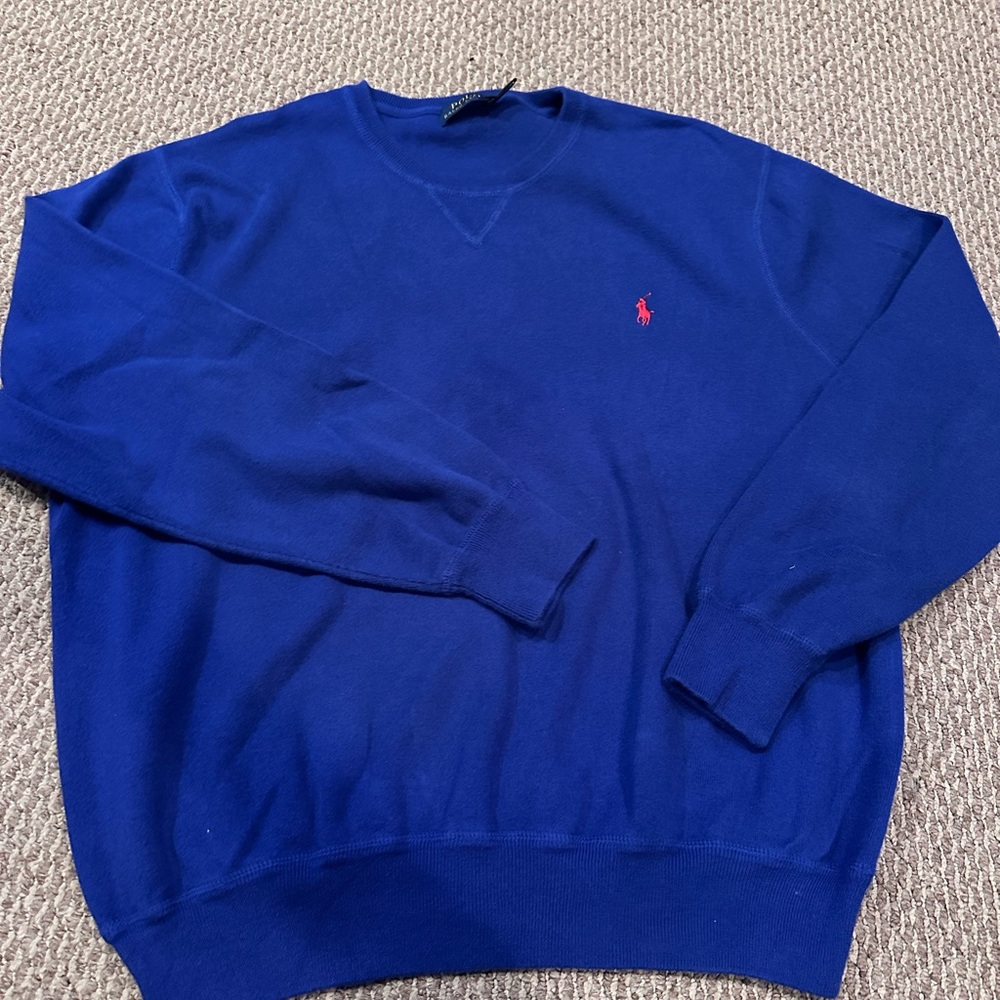 Ralph Lauren Men's Royal Blue Crewneck Sweater